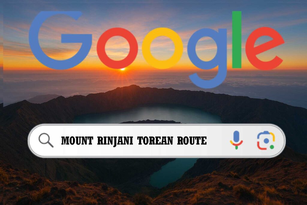 Torean Route descent on Mount Rinjani through wild natural landscape